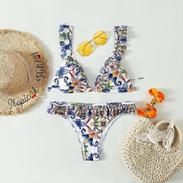 Naisten bikini-uimapuku, solmio, kaksiosainen uimapuku (FMY)