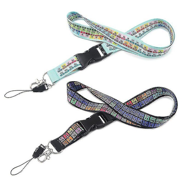 Kemia jaksollinen järjestelmä elementtejä Lanyards avaimenperä kaulahihnat puhelin köysi  (FMY)