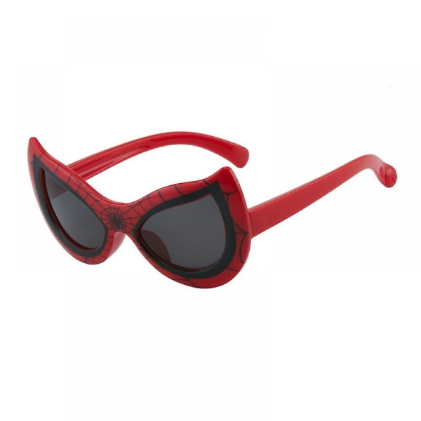 Röda barns solglasögon UV-skydd Liten pojke Personlighet Solglasögon Spiderman Pojkar och flickor Mode tecknade solskyddsglasögon (FMY)