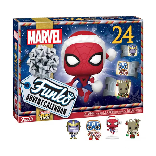 Marveled Advent Calendar Blind Box Spider-Man Spider-Man Action Figures Random Box Model Doll Funkoed Children Christmas Gifts(FMY)