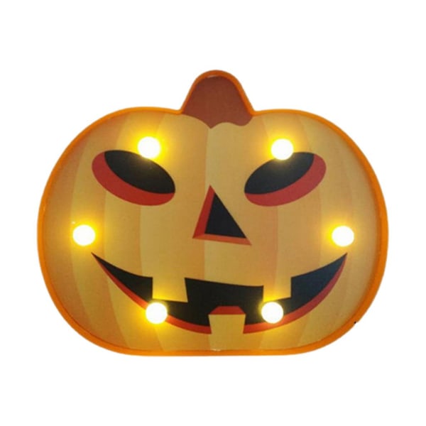 Halloween dekorativ nattlampa pumpaspindel skalle Fladdermusformad led bordslampa (FMY)