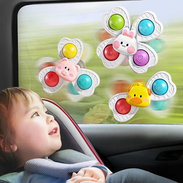 Baby Sucker Spindelegetøj Børn Bad Montessori Uddannelse Roterer 3 År Badeværelseslegetøj til Småbørn Spædbarnslegetøj til Baby (FMY) 1PC Octopus