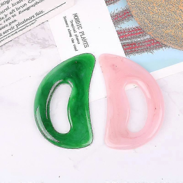 Suuri Gua Sha -hierontatyökalu, lymfaterapiahierontalaite, lihasten kaavintakahva (FMY) Pink