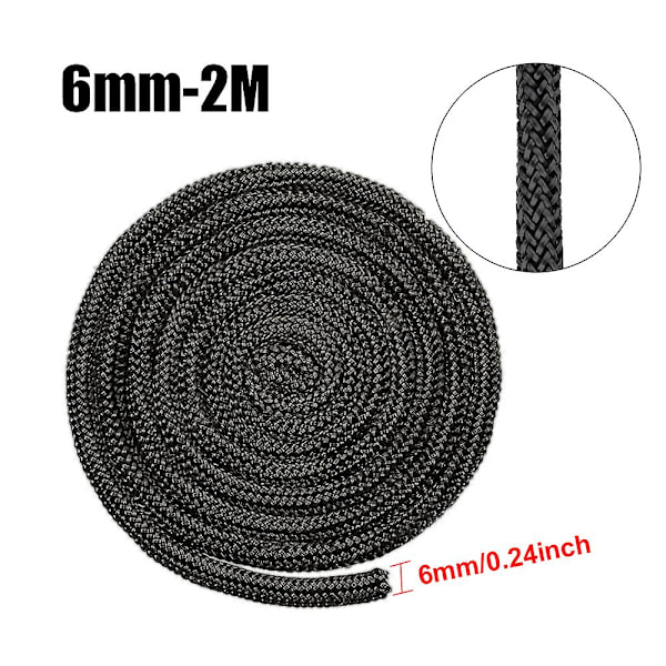 6/8/10/12mm 2m Pejs Afdætningsreb Pakning Ledning Komfur Dør Pejs Ledning Høj Temperatur Træbrænder Afdætningsreb Udskiftning  (FMY) 6mmx 2m