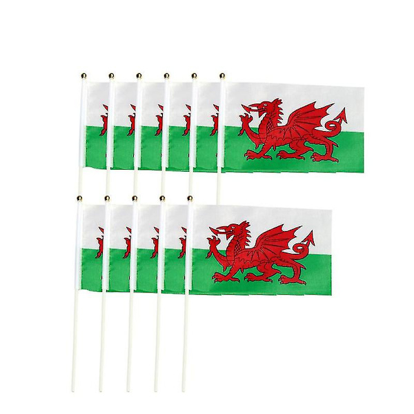 10 kpl ulkoilma sisustus Walesin liput Stick International World Stick Flag Cake Decorating Mini Wales Flag xh  (FMY) 10pcs
