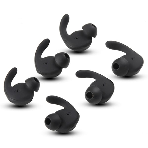 6 stk. Ørepropper Dæksler In-Ear Tips Blød Silikon Hud Til Hua-wei Xsport/honor Am61  (FMY) Black