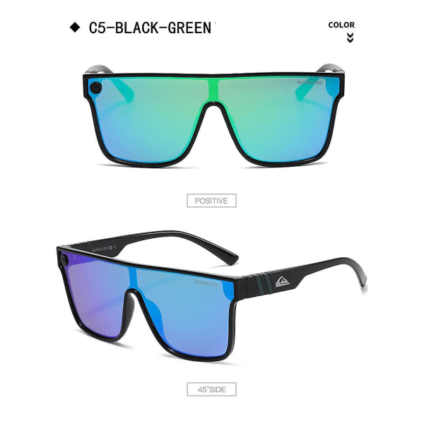 Modesolbriller Oversized Uv400 Flat Top Firkantede briller til mænd og kvinder10014 (FMY)