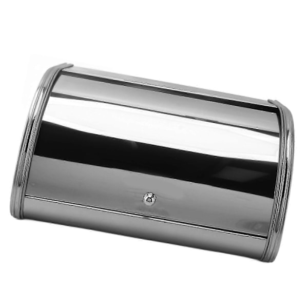 Brødboks Liten Flat Side Metall Oppbevaringsboks for Brød Kake Doughnut Kjeks Mat Servise Speiloverflate  (FMY)