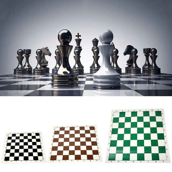 Schackmatta, Pu Leather Tournament Roll Up Schackbräde Schack Rullbart schackbräde (FMY) 43cm Green