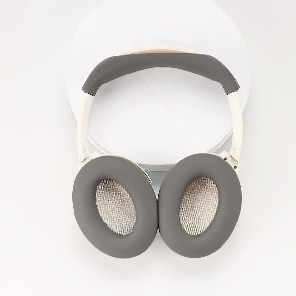 1 par silikonhörlurskuddar + 1 huvudbandsöverdrag - vitt (FMY) för Bose QC45/QC35/QC25/QC15/AE2 Grey Style A