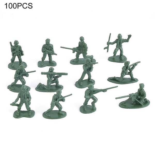 100 st Militär plastsimulering Army Soldiers Model Kids Toy Collection Gift (FMY)