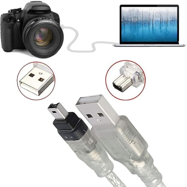 Kabel USB hane till Firewire-kontakt till mini 4-stifts till Firewire-adapter (FMY)