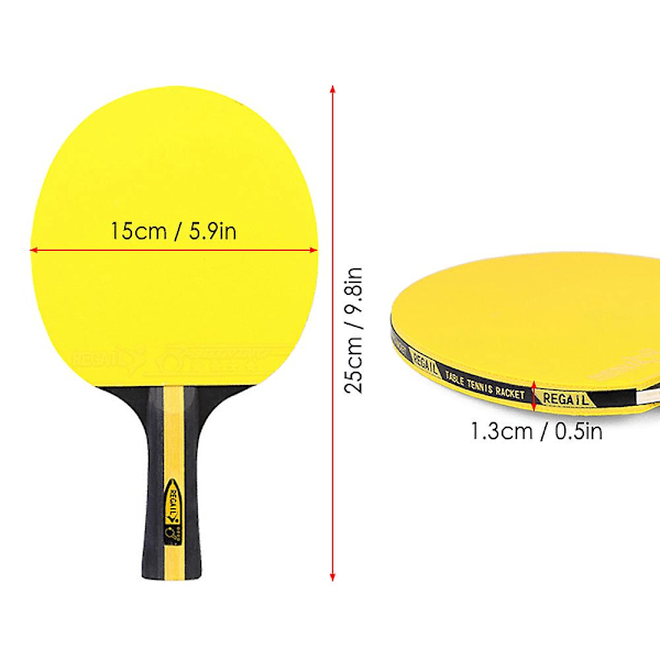 Ping Pong-racket Bordtennisracket med Bärväska (FMY) Red Only paddle