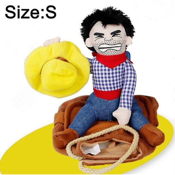 Pet Ideas Rolig Hästryttare Cowboy Kläder Roliga Husdjurskläder Hundkläder (FMY) s