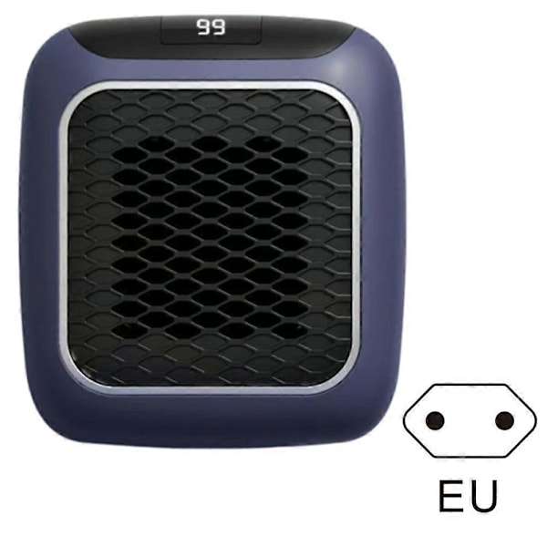 Väggmonterade element med fjärrkontroll 800W PTC-keramiska elektriska värmare Låg konsumtion Rumsvärmare för hemmet (FMY) Blue EU plug