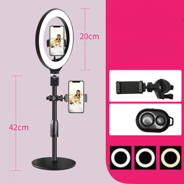 20cm Desktop Teleskopisk Live Fill Light Led Ring Light  (FMY)