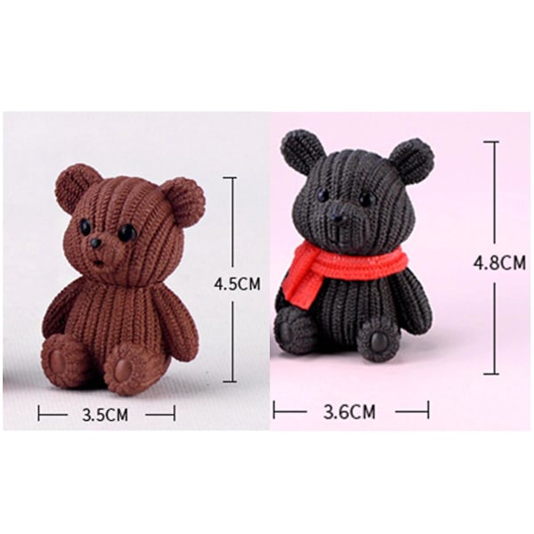 Intresse Dekorativa påsk Prydnadsföremål för björnar i plast Leksak Barnfest Favoritpresent (FMY)