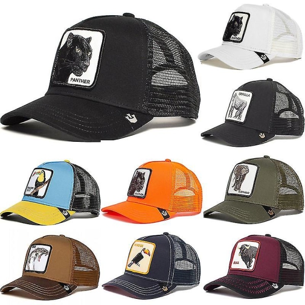 Herre Mesh Baseball Cap Dyremønster Trucker Hat Justerbar Sports Solhatt  (FMY) Panther