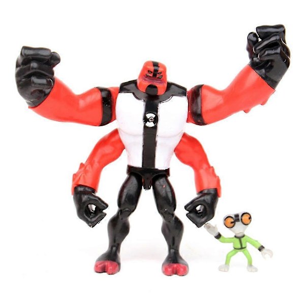 9 st Ben 10 Kineceleran Heatblast LED Actionfigurer Leksak för barn Present Skrivbordsdekoration (FMY)