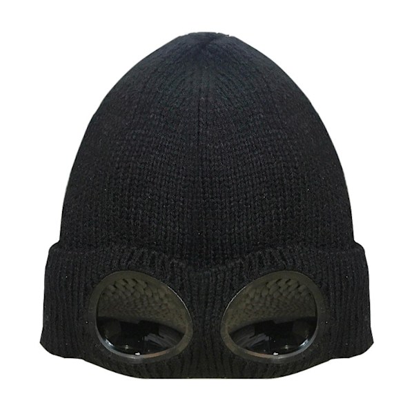 Miesten ja naisten Beanie Cp -neulehattu Villainen talvihattu Aurinkolasit Punk-hatut (FMY) Black