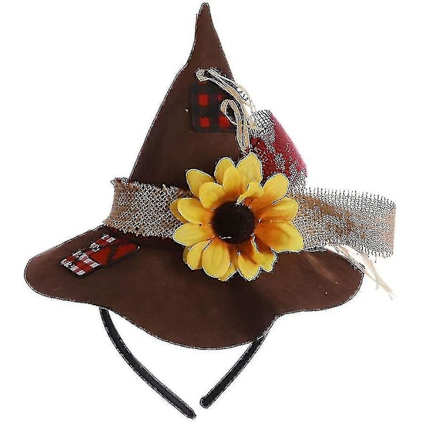 Halloween Cosplay Scarecrow Hat, Armbånd og Halskæder 4 stk. (FMY)