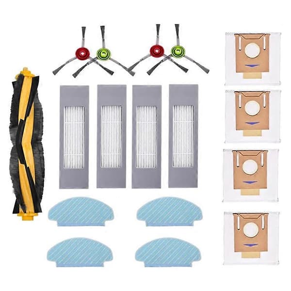 Til ECOVACS DEEBOT N10 N10 PLUS Robotstøvsuger Hovedbørste Sidebørste Hepa Filter Moppeklud Støvpose (FMY) As Shown