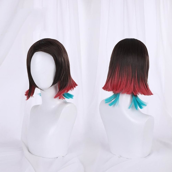 Anime Cosplay Black Red Gradient Wig, Heat Resistant Synthetic Wig For Halloween, Everyday Party Costume Accessories,wz-331  (FMY)