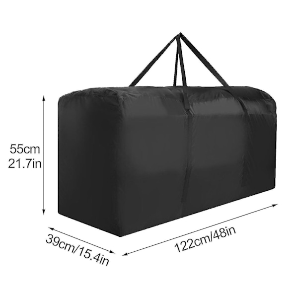 Ekstra Stor Vandafvisende Opbevaringspose til Havemøbelpuder med Lynlås - Robust (FMY) 122*39*55CM