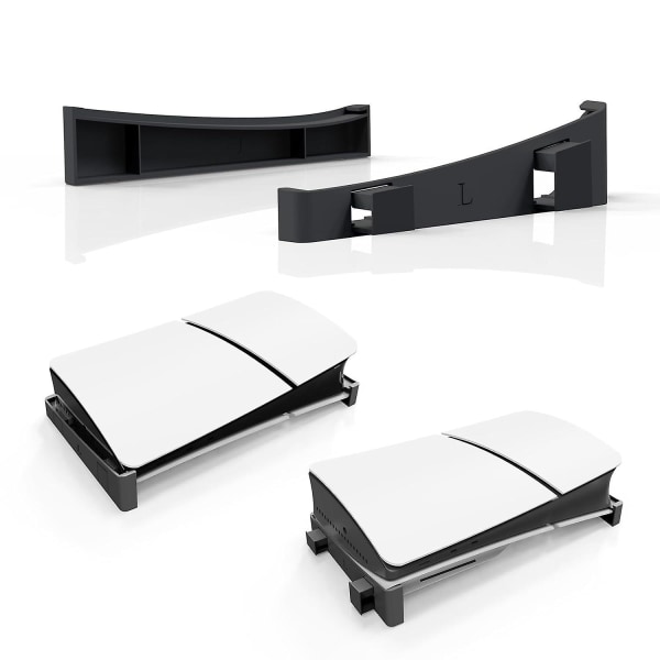 Ps5 Slim Horizontal Stand, Ps5 Slim Console Base Stand, Base Stand Tillbehör Kompatibla Playstation 5 Disc & Digital Editions (FMY) Black
