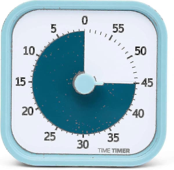 Hemmatimer - 60 minuters visuell timer för barn - Studieverktyg för hemundervisning, barns skrivbordstimer. (FMY)