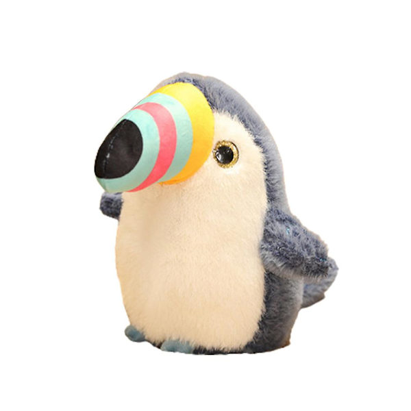 Sarjakuva Simulaatio Toucan Täytetty Söpö Pehmolelu Heittotyyny Koristeltu Lasten Syntymäpäivälahjat  (FMY) Grey