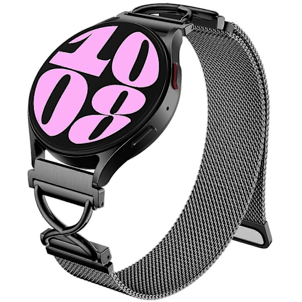 For Garmin vivomove Trend Venu Sq 2 Milanesisk Rem Elektroplettert Rustfritt Stål Magnetisk Klokkereim (FMY) Multicolor Black