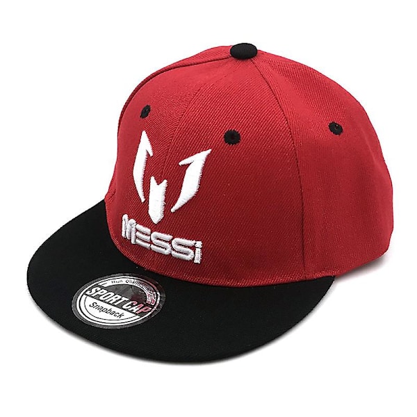 Fashion Barn Fotboll Stjärna Ronaldo Cr7 Broderi Barn Baseball Cap Hat Pojkar Flickor Sport  (FMY) Messi red
