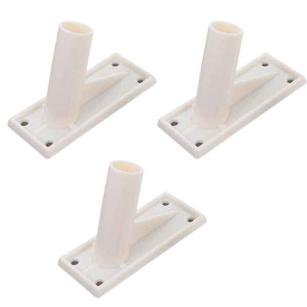 3 kpl itseliimautuvaa lipputangon kiinnitystelinettä seinäkiinnitteisiin (FMY) White 11X5CM