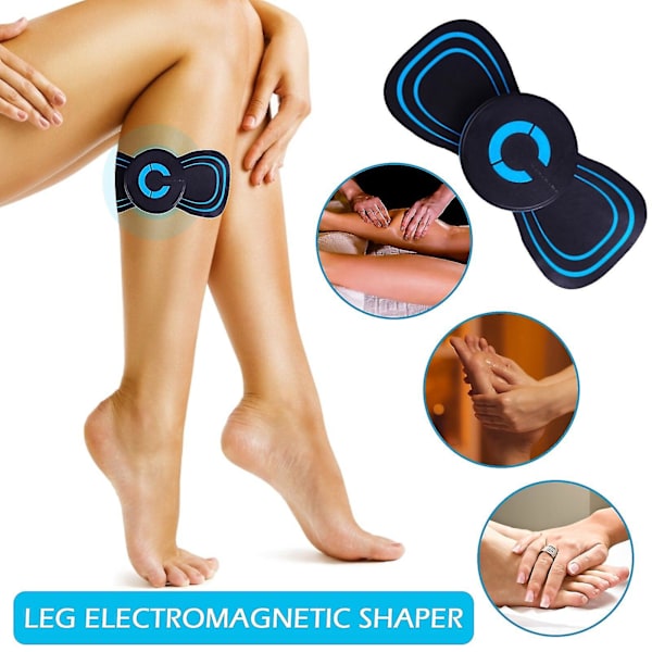 Elektromagnetisk Vågmassager för Ben Mini Nackmassager 6 Lägen Justerbar för Smärtlindring (FMY)