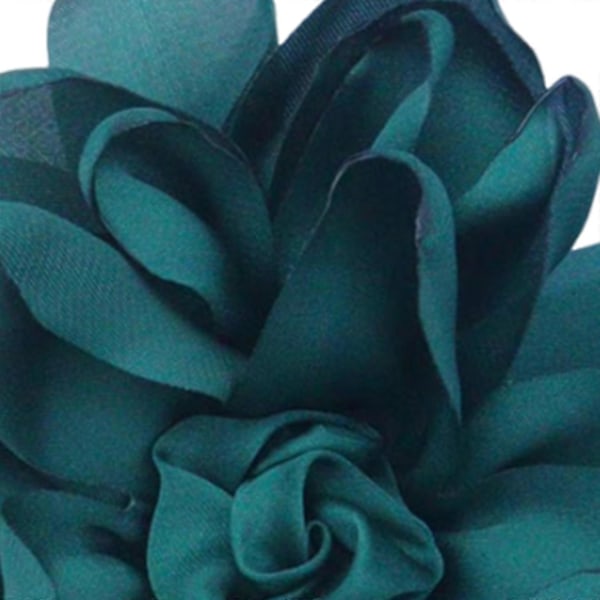Stof Blomst Broche Stor Corsage Broche Rose Broche til Banket Dansedragt Violet (FMY) Dark Green 10cm
