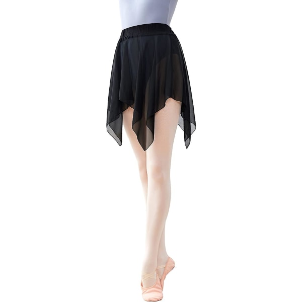 Svarte tenåringer ballettskjørt for kvinner med asymmetriske danseskjørt (FMY)