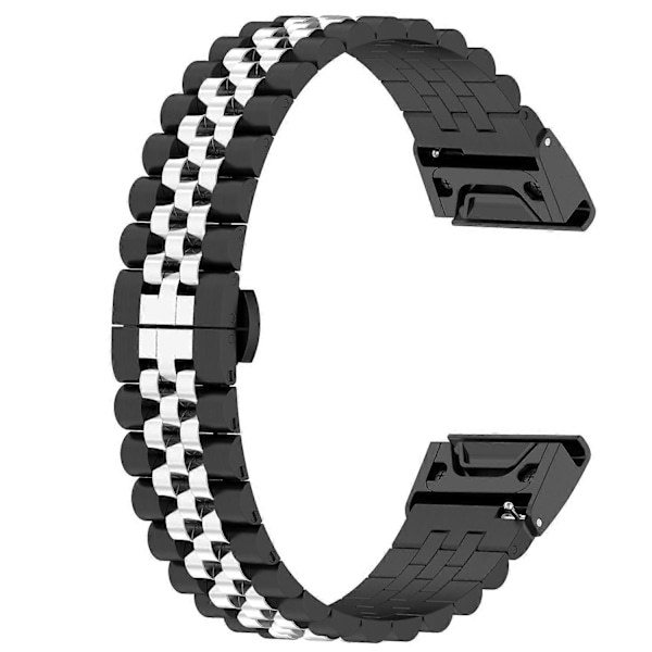 Urrem i rustfrit stål med 5 perler til Garmin Fenix 7S/6S/5S, udskiftningsarmbånd med værktøj (FMY) Multicolor Style C