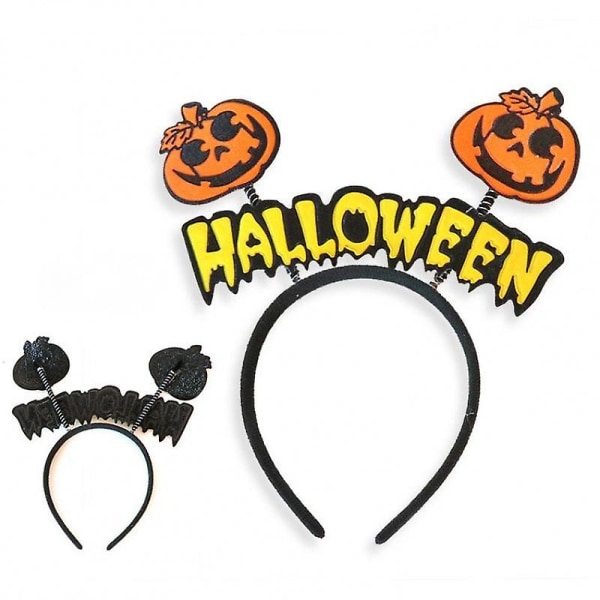 3-pack Halloween Headbands Children's Masquerade Party Show Supplies Decorations Children's Gifts (silicone Orange Pumpkin Headband),wz-1721  (FMY)