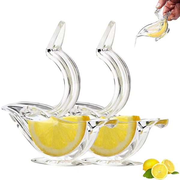 5 st Citronjuicer Clip Akryl Manuell citronskivpressare Bekväm transparent fruktjuicer för hemmet (FMY)