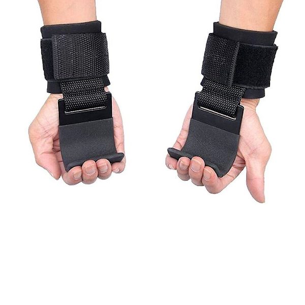 Viktlyftningskrokar Hand-bar Handledsremmar Gym Fitness Hook För Viktträning (FMY)