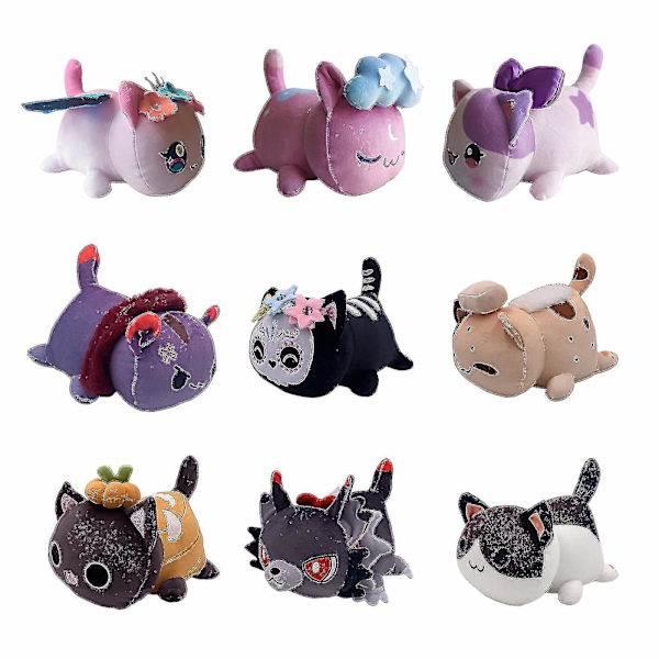 Aphmau plysj søt krone katt plysjdukke perfekte gaver til jenter bursdag nyttår jul  (FMY) Bow Cat