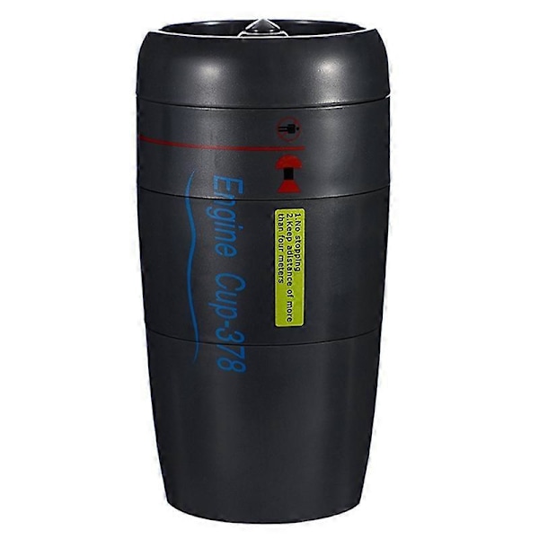 350ml Automatisk Blandekopp Kaffekrus Flymotorform Bred Munn Godt grep Kaffe Te Melk Selvrørende Krus for Hjemmekontor Reise Qinhai (FMY) Black 350ml