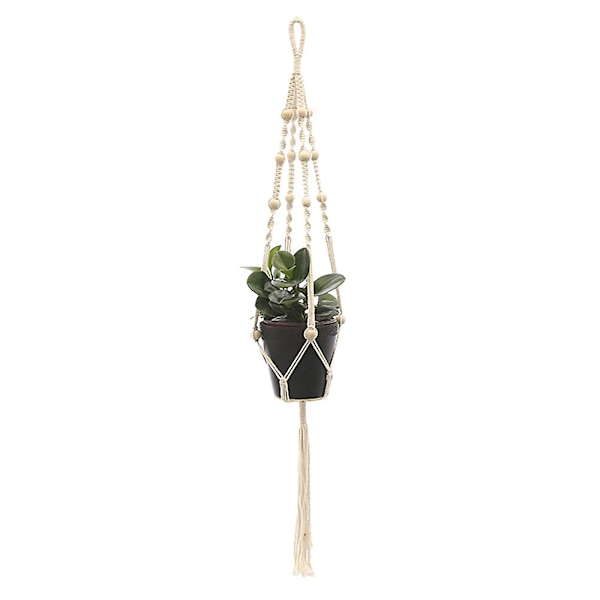 Hängande Blomkruka Macrame Krukhållare Macrame Krukställ Macrame Blomkruka (FMY) 100X20cm