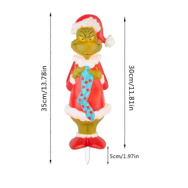 Julemanden Grinch KOMMER Belysning Juleudendørs Have Dekoration LED Belysning (FMY) C