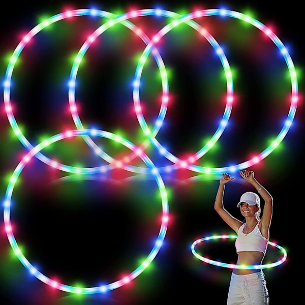 Fargeskiftende Hula Hoops, Flere Lysende Hula Hoops (FMY) 80cm