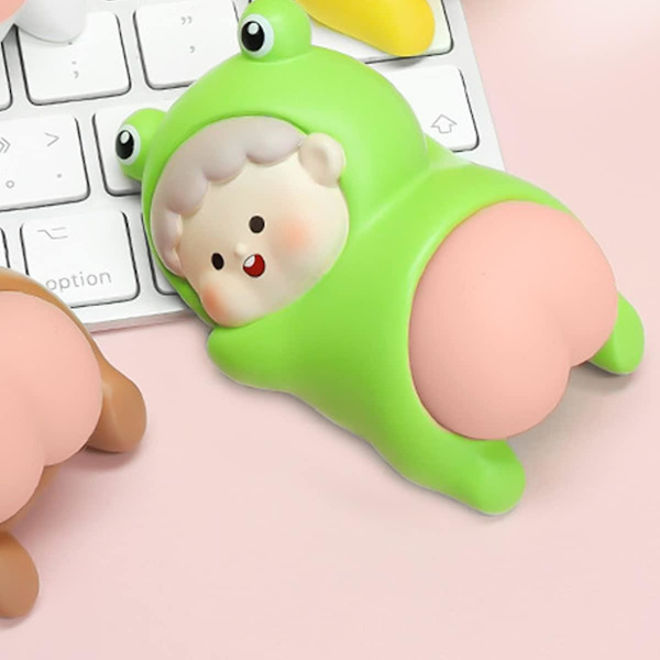 Mjuk Squishy Rumpa Leksak Mjuk Squishy Rumpa Prydnad Kan Klämma Q Bomb Rumpa Prydnad Avstressande Leksak Söt Rolig Nyhet Cartoon Silikon Avlastningsleksak   (FMY) green