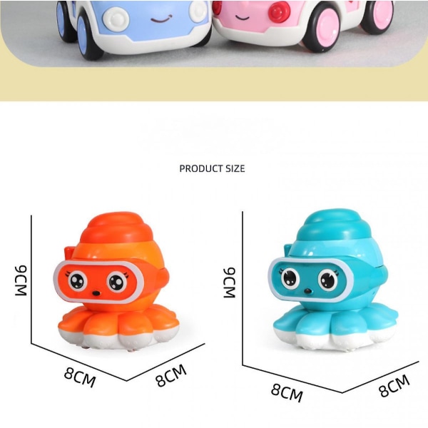 Cartoon Baby Toy Car Push And Go-leker, Barneleker Bil For Jenter Gutter, Tidlig Pedagogiske Leker For 1 2 3 4 5 6 år gamle gutter Jenter (FMY)