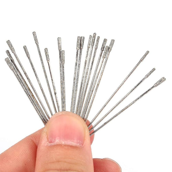 Smyckesborr - 20 st/förpackning 1 mm diamantbelagda lapidaryborr, solida nålborr, agatborr för agatsmycken  xi  (FMY)
