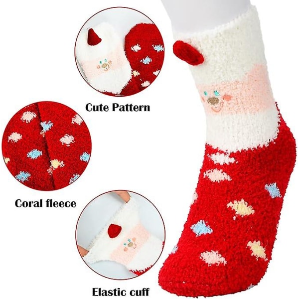 Cat Paw Sokker, 5 Par Cat Claw Sokker til piger Kvinder Hyggelige Fuzzy Cat Feet Sokker (FMY)